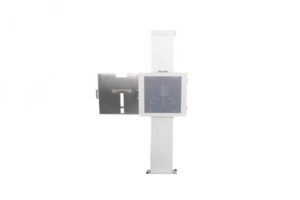 What are the dimensions of the cartridge on the radiology bucky stand that can hold the film